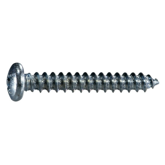 #14 x 1-3/4" Zinc Plated Steel Phillips Pan Head Sheet Metal Screws (100 pcs.)