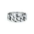 thumbnail image 2 of KUZZOI Men's Link Chain Ring Chunky Curb Ring Oxidized 925 Silver Size 7-11, 2 of 5