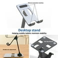 thumbnail image 3 of Tablet stand for desk, stable tablet stand, foldable and portable - black, 3 of 5
