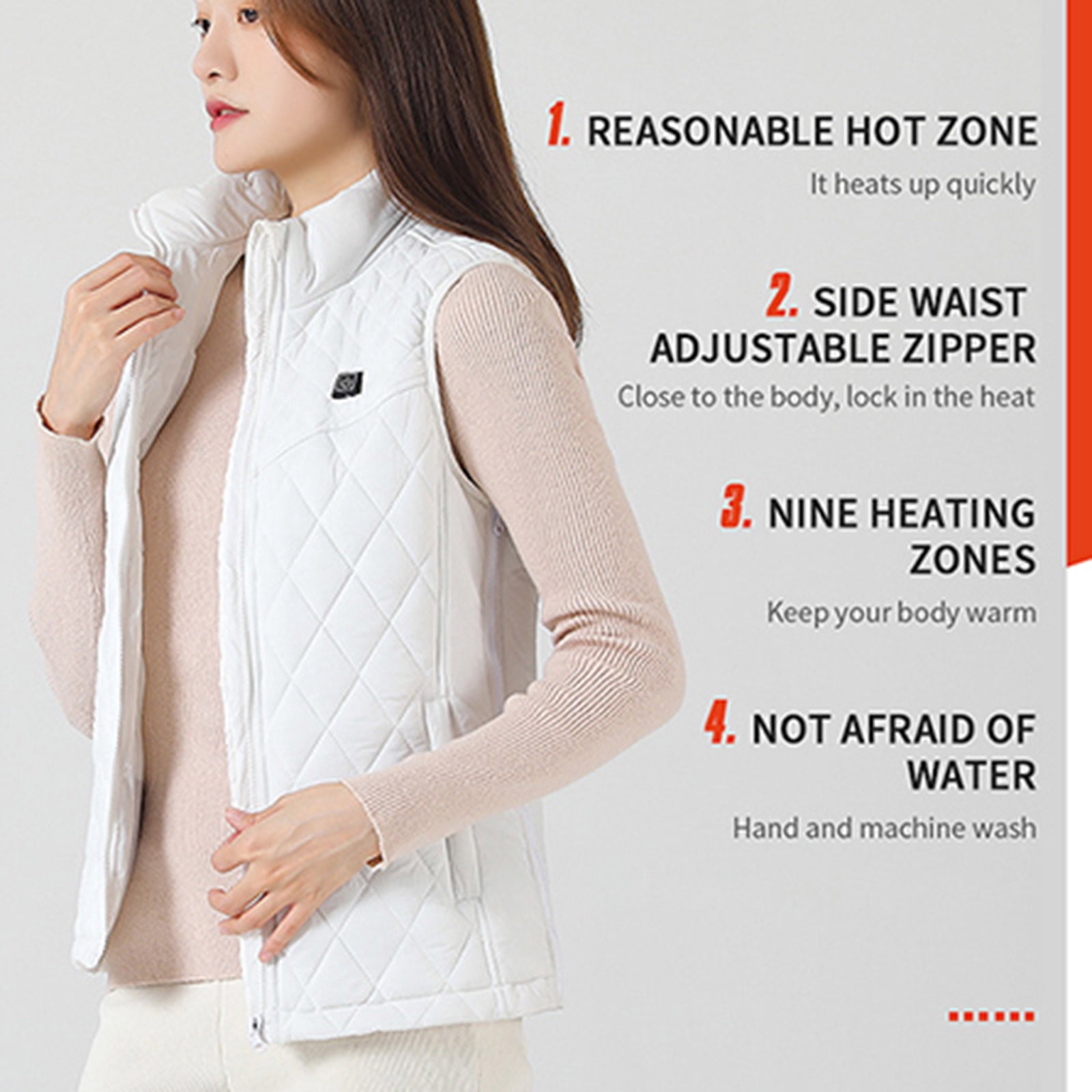 women's rechargeable heated vest