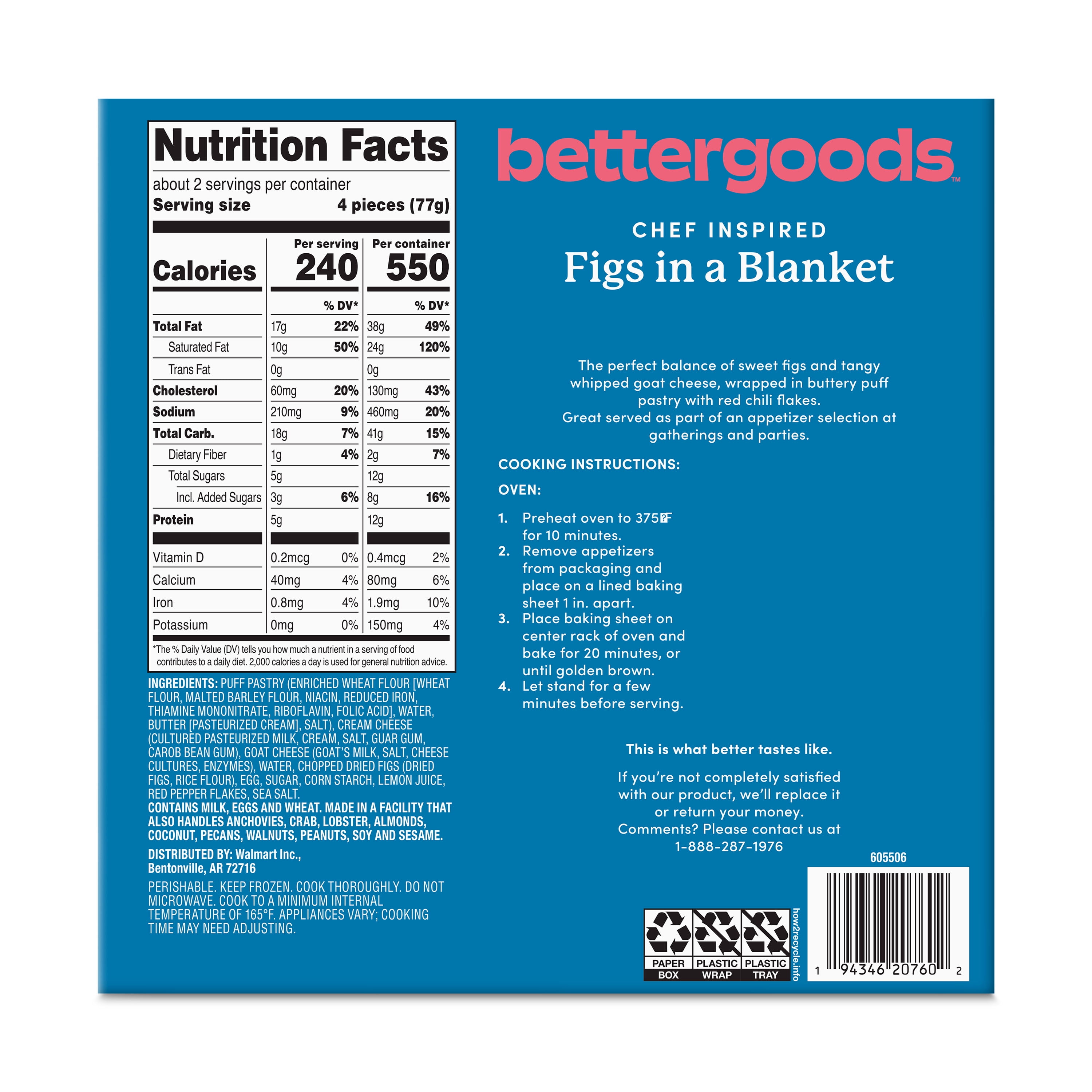 bettergoods Figs in a Blanket, 6.12 oz, 9 Count (Frozen)