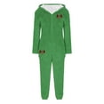 thumbnail image 4 of DPTALR Women's Solid Color,Long Sleeve,Hooded Warm Winter Casual Jumpsuit Pajamas,Green,Size M, 4 of 4