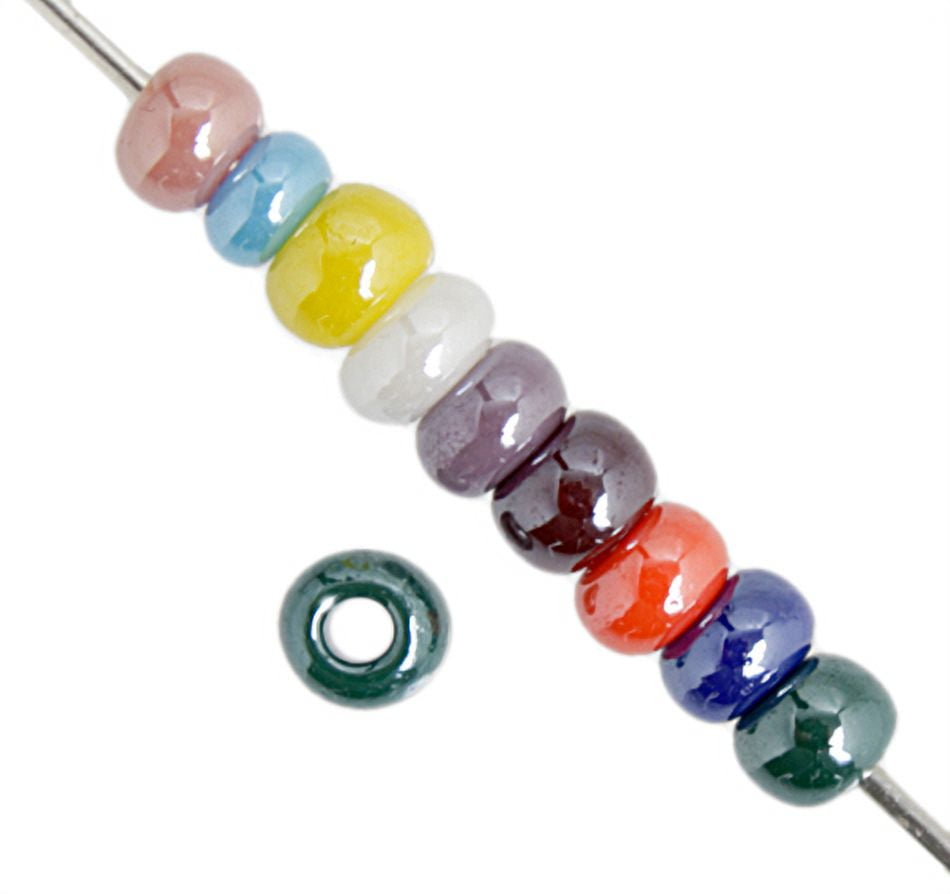 John Bead Czech Glass Seed Beads 6/0 (500g) Opaque Luster Multicolored Bead