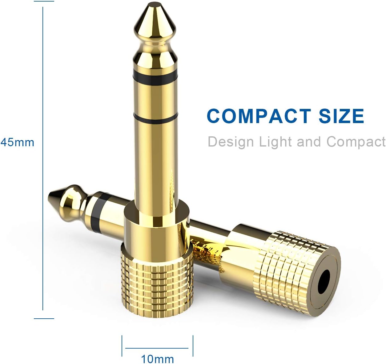 Adaptateur Jack 6.35mm Mâle Vers 3.5mm Femelle UGREEN - Connecteur Stéréo Plaqué Or
