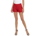thumbnail image 2 of HDE Women's Chino High Waisted Summer Dress Shorts, Red S, 2 of 6