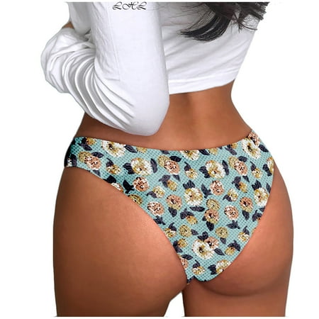 

wendunide lingerie for women 1 pieces women print lingerie temptation low-waist panties underwear briefs green xl
