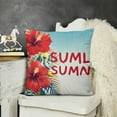 thumbnail image 2 of Hello Summer Pillow Covers Colorful Floral Outdoor Decor Pillowcases Cotton Linen Throw Pillow Case with Welcome Quote Cushion Cover, 2 of 5