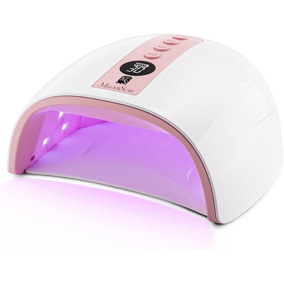 MelodySusie Rechargeable UV LED Nail Lamp, PLUS30G Cordless UV Nail Light with 3 Timer Settings