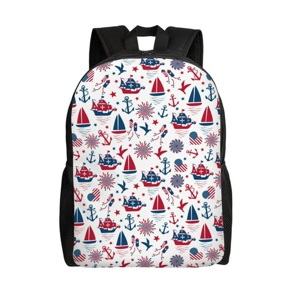 Vsdgher Happy Columbus Day Print Backpack - Travel,or Work Bookbag with 15-Inch Laptop Sleeve and Dual Water Bottle Pockets