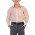 thumbnail image 3 of Boy's Classic Fit Long Sleeve Casual Button Down Toddler Kids Dress Shirt (New Pink, 6), 3 of 3