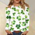 thumbnail image 2 of BDPORKAS St Patricks Day Shirt Women Lucky Irish Shamrock Long Sleeve Paddy's Day T-Shirts Graphic Tees Cute Tops, 2 of 5