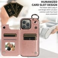 thumbnail image 4 of TECH CIRCLE For iPhone 11 Wallet Case with Card Holder, PU Leather Kickstand Finger Grip Ring Shockproof Women Men Magnetic Protective Wallet Cover for Apple iPhone 11 6.1",Rosegold, 4 of 9