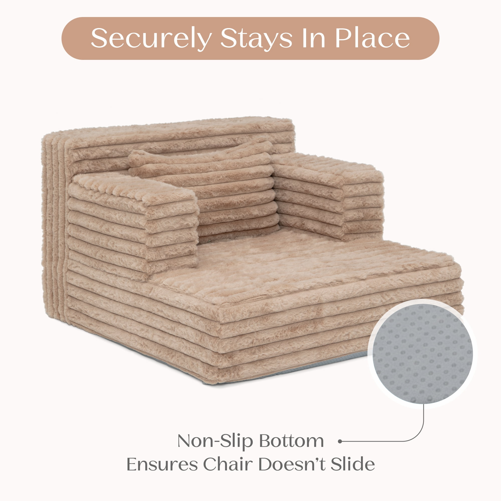 Delta Children Cozee Chaise Bedtime Lounger Chair, Light Tan Corduroy