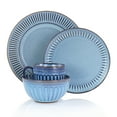 thumbnail image 2 of GBS Elite Mendocino 16 Pieces Stoneware Dinnerware Set in Blue, 2 of 3