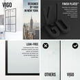 thumbnail image 6 of VIGO Ventana 34 in. W x 74 in. H Framed Fixed Shower Screen Door in Matte Black with 3/8 in. (10mm) Clear Glass, 6 of 12
