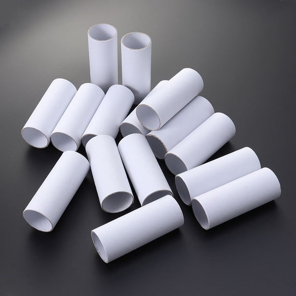 RENACLIPY 20Pcs White Cardboard Tubes Reusable Kraft Rolls for Art and Document Storage