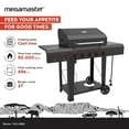 thumbnail image 6 of Megamaster 5-Burner Propane Gas Grill with Side Tables, Accessory Hooks, 50,000 BTUs, 656 SQ. In. Cooking Space, 2 Wheel Transport, Outdoor Kitchen Grill for BBQs, Backyards, and More - 720-0982, 6 of 7