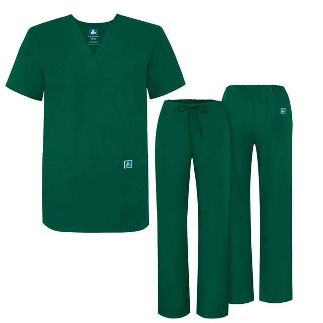 Adar Mens Medical Scrubs Set Medical Uniforms - Roomy Fit (30 Colors)