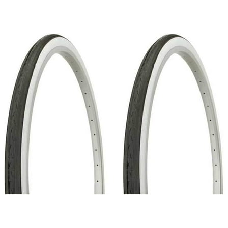 Tire Set. 2 Tires. Two Tires Duro 26" x 1 3/8" Black/White Side Wall, Cruiser Bike Tires, Chopper Bike Wheel, Bike Tires