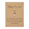 thumbnail image 2 of Creative Dripping Oil Santa Snowman Necklace Wishing Painting Oiled Paper Card Necklace, 2 of 9