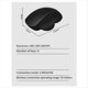 thumbnail image 4 of Ratón Inalámbrico Bluetooth para Computadora Portátil Modo Dual Ratón Ergonómico Recargable Negro, 4 of 5