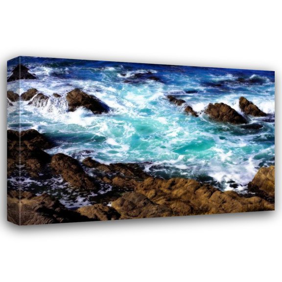 Alan Hausenflock 18x13 Gallery Wrapped Canvas Wall Art Titled - Churning Surf I