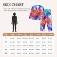 thumbnail image 6 of Junzan Bright Flowers Print Womens Pajama Sets,Long Sleeve Button Down For Women Pjs 2 Piece, 6 of 9