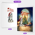 thumbnail image 2 of Merry Christmas Alaskan Malamute Santa Hat Xmas Tree Winter Holiday 5x7in Folded Greeting Card Alaska Mal Dog Lovers Gifts Single Note Card with Envelope - 01013, 2 of 5