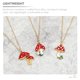 thumbnail image 4 of 3pcs collar colgante de champiñones conjuntos de collar de cadena dulce para amigos adolescentes, 4 of 5