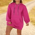 thumbnail image 3 of Solid Color Hoodies for Women  Quilted Sweatshirts for Fall Fashion, 3 of 7