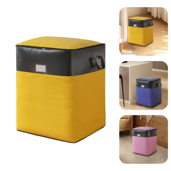 Storage & Moving Bag | Oimcto 100L Heavy-Duty Handles & Zippered Closure, Folds Flat, for Moving, Travel & Closet Organization