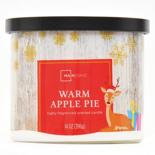 Mainstays Deer Wrapped 3Wicked Scented Warm Apple Pie Christmas