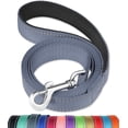thumbnail image 1 of FunTags 4FT Reflective Dog Leash with Soft Padded Handle for Training,Walking Lead for Large & Medium Dog,1 Inch Wide,Grey, 1 of 7