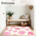 thumbnail image 3 of ODIKA 3'x5' Machine Washable Non-Slip Area Rug, Abstract Watercolor Foldable with Painterly Brushstroke Design High Traffic Rug with Pad, Pink, 590587, 3 of 8