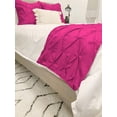 thumbnail image 3 of Bed Runner Set 100% Cotton 800 TC 3 Piece Pinch Pleated Bed Runner Set, Decorative Bed Scarf, 3 Pinch Pleated Bed Runner Set and 2 Pillow Shams (Cal King Size, Hot Pink), 3 of 4