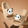thumbnail image 4 of HUANBAI Girls Slippers Soft EVA Indoor Outdoor Casual Comfortable Panda Print On Shoes For Toddler Kids Ages 2 12 7-8 Years, 4 of 5
