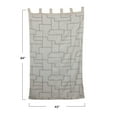 thumbnail image 2 of Bloomingville Modern Cotton Curtain Panel with Geometric Embroidery, Ivory and Black, 2 of 3