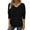 Black, variant on UVEASISHA Womens V Neck Sweaters Color Block Long Sleeve Knitting Cotton Tops Lightweight Pullover Sweaters Fall Fashion Outfits Gray S