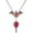 NE-009-Red2, variant on Gothic Large Bat Pendant Necklace Red Black Vintage Crystal Bat Pendant Punk Witch Vampire Role Playing Character Halloween Jewelry Gift