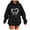 Black, variant on Hoodies for Women Graphic Tunic Sweatshirt with Pockets Fleece Long Sleeve Pullover Oversized Tops