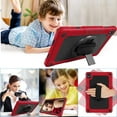 thumbnail image 6 of Kebiory for TCL TABMAX 10.4 Inch Tablet Case,Shockproof 360 Rotating Stand Hand&Shoulder Strap Kids Friendly Case for Nokia T20/TCL Tab Pro 5G(Model: 9198S)/VASTKING KingPad M10 Tablet(Red+Black), 6 of 6