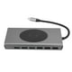 thumbnail image 1 of 15-in-1 4K 30Hz High Definition Docking Station, High-Speed Wireless Charging, 10W Multi-Port USB C Hub, Grey, 1 of 4