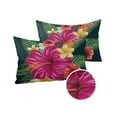 thumbnail image 2 of Watercolor Hibiscus Flowers Tropical Hawaii Floral Outdoor Pillow Covers Set of 2,Decorative Waterproof Throw Pillow Case,Green Plant Leaf Cotton Linen Soft Cozy Cushion Pillowcases, 2 of 7