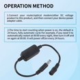 thumbnail image 3 of 24 Hour Auto Reboot Router Routing Timer Reset Tool DC Power Timing Fiber Modem Router DC Power Manager Black, 3 of 7