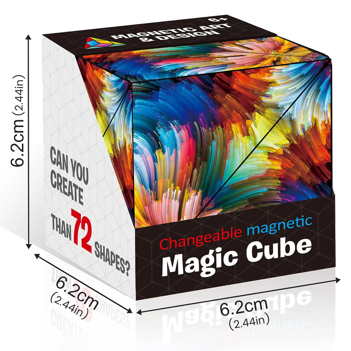 4-er set cubo-Cube-magnética Geobender World 3d-Puzzle-shashiobo