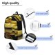 thumbnail image 3 of Disketp Yellow White-Lipped Pit Viper Mochila de Lona Estampada, Mochila Escolar de Viaje Ligera para Estudiantes y Portátil-Small, 3 of 5