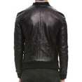 thumbnail image 2 of Men Leather Jacket Slim Fit Biker Motorcycle Genuine Lambskin Jacket A113, 2 of 3