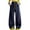 Navy, variant on Ruyang Girls Fleece Sweatpants Teens Baggy Wide Leg Joggers Drawstring Winter Thermal Elastic High Waisted Pants