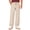 Beige, variant on RICHCOIN Men's Pants Elastic Waist Drawstring Casual Trouser Lightweight Straight-Legs Loose Beach Pants with Pockets