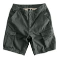 thumbnail image 5 of Mens Cargo Shorts Athletic Lightweight Breathable Casual Gym Work Mens Shorts with Zipper Pockets Dark Green 3XL, 5 of 5